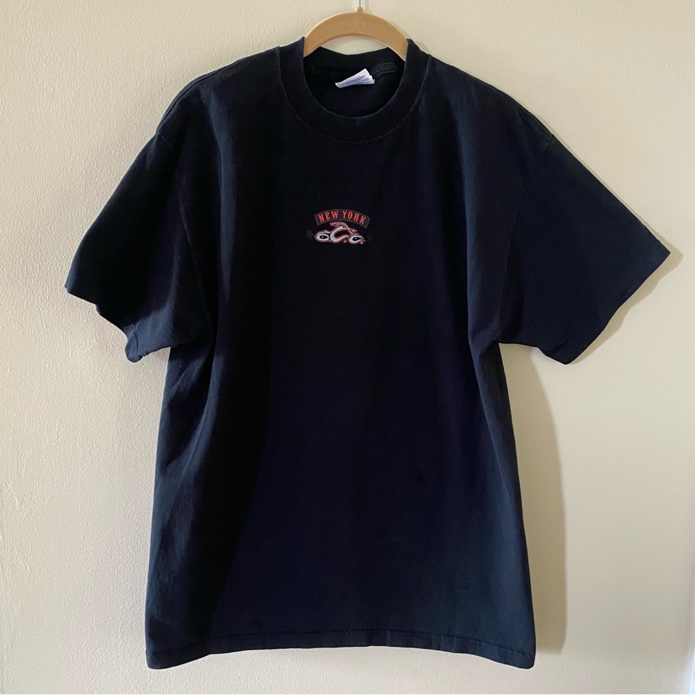 VIN Optima Cotton Wear Black T-shirt Sze L Large New York Orange County Choppers